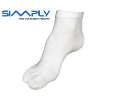 prstové ponožky Simply vyšší bílé S (34-37)