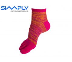 prstové ponožky Simply vyšší melír/růžové S (34-37)