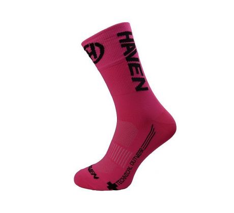 ponožky HAVEN LITE Silver NEO LONG pink/black (2 páry)