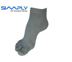 prstové ponožky Simply vyšší šedé