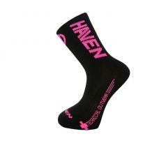 ponožky HAVEN LITE Silver NEO LONG black/pink (2 páry) 8-9 (42-43) 