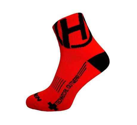 ponožky HAVEN LITE Silver NEO red/black (2 páry)