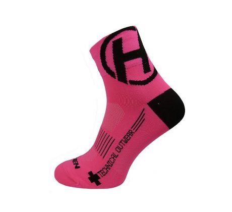 ponožky HAVEN LITE Silver NEO pink/black (2 páry)