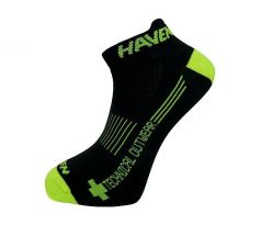 kotníkové ponožky HAVEN SNAKE Silver NEO black/yellow (2 páry)