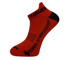 kotníkové ponožky HAVEN SNAKE Silver NEO red/black (2 páry)