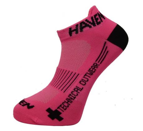 kotníkové ponožky HAVEN SNAKE Silver NEO pink/black (2 páry)