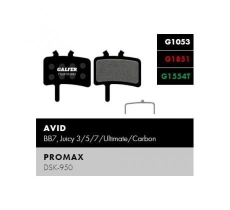 brzdové destičky Galfer FD281 - AVID/PROMAX