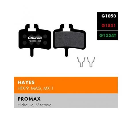 brzdové destičky Galfer FD282 - HAYES/PROMAX