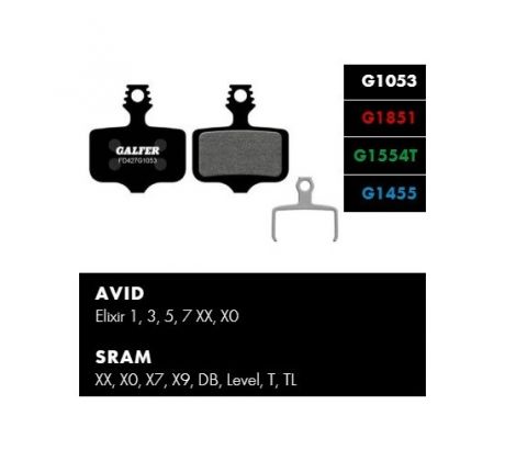 brzdové destičky Galfer FD427 - SRAM/AVID