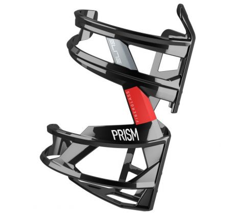 košík ELITE Prism LEFT černý lesklý/červený