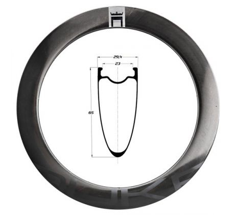 silniční karbonový ráfek DUKE Baccara X 65 SLR2 disc
