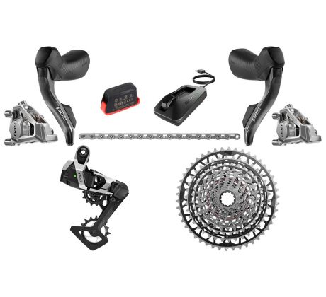 bezdrátová sada Sram Red E1 XPLR AXS 1x13 disc vč. karbových klik 172,5 mm/42z