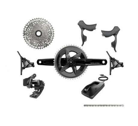 sada Sram Rival XPLR AXS 1x12 disc vč. klik, baterie, nabíječky