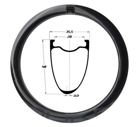 gravel karbonový ráfek DUKE Baccara WRX 48 SLR2