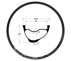 32" karbonový ráfek DUKE Lucky Jack SLS5