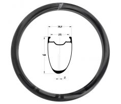 28" karbonový ráfek DUKE Strada 48