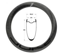 28" karbonový ráfek DUKE Strada ÆRA 65