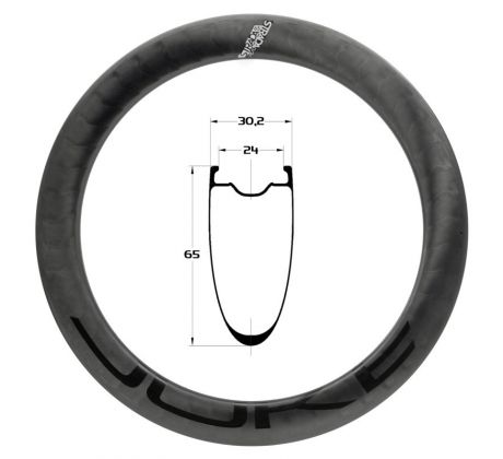 28" karbonový ráfek DUKE Strada ÆRA 65