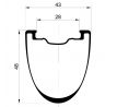 28" karbonový ráfek DUKE Sierra ÆRA W48