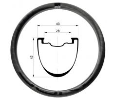 28" karbonový ráfek DUKE Sierra ÆRA W42