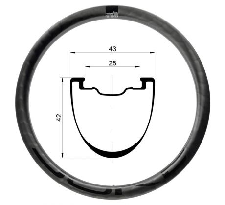 28" karbonový ráfek DUKE Sierra ÆRA W42