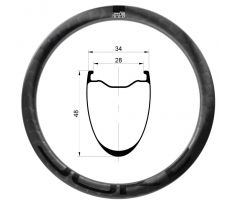 28" karbonový ráfek DUKE Sierra ÆRA 48