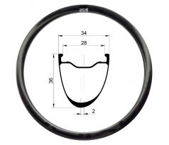 28" karbonový ráfek DUKE Sierra 46