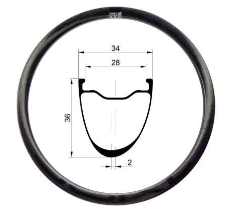 28" karbonový ráfek DUKE Sierra 46