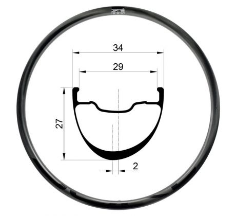 28" karbonový ráfek DUKE Sierra 27